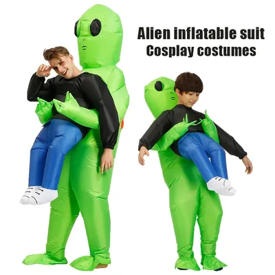 Et Alien aufblasbarer Anzug Monster aufblasbare Kleidung Stram pler grün Alien Cosplay Kostüme Erwachsene Kinder Party Festival Bühne Image