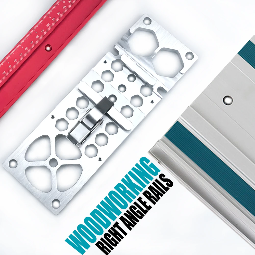 Holz bearbeitungs winkel anschlag 90 Grad rechtwinklige Führungs schienen klemme für elektrische Kreissäge Gravur maschine Winkels chneid position Image