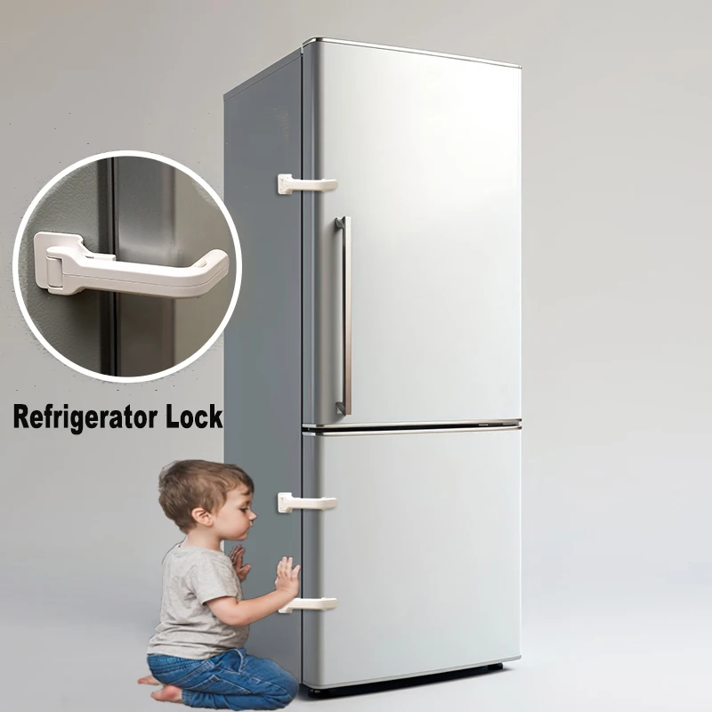 1pc Kühlschrank Schloss Baby Sicherheit Kinder sicherung Home Sicherheits produkte geeignet für eintürigen Kühlschrank einfach zu installieren Image