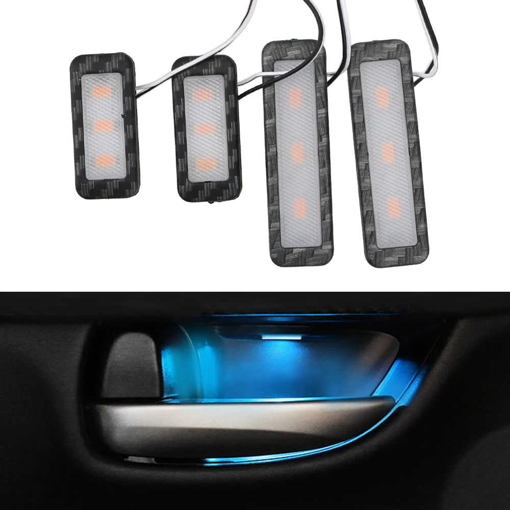 Armlehne Innen türgriff Beleuchtung Auto Atmosphäre Lampe LED Auto Innen schüssel Licht dekorative Lichter Universal 4pcs 6 Farben