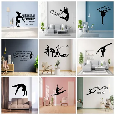 1PC Diy Sport Gymnastik Wasserdichte Wand Aufkleber Wohnkultur Wohnzimmer Schlafzimmer Wand Image