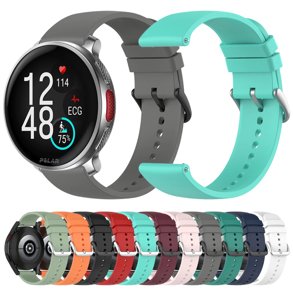 20 22mm Silikon band für Polar vantage v3 m2/m Körnung x Pro Titan Sport Armband für Polar zündung 3 2 Unite Pacer Band Armband Image