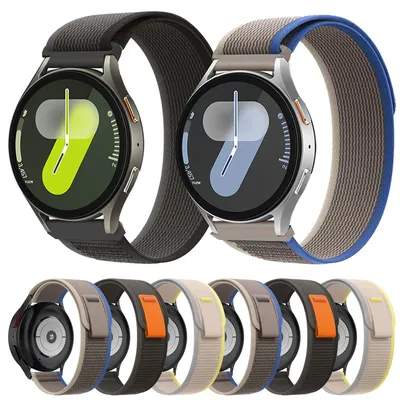 20 mm, 22 mm Uhrenarmband, Saison), für Samsung Galaxy Watch 7 LTE/Watch 7, 6, 5, 4, klassisch, 40 mm, 44 mm, Nylon-Schlaufenarmband Image