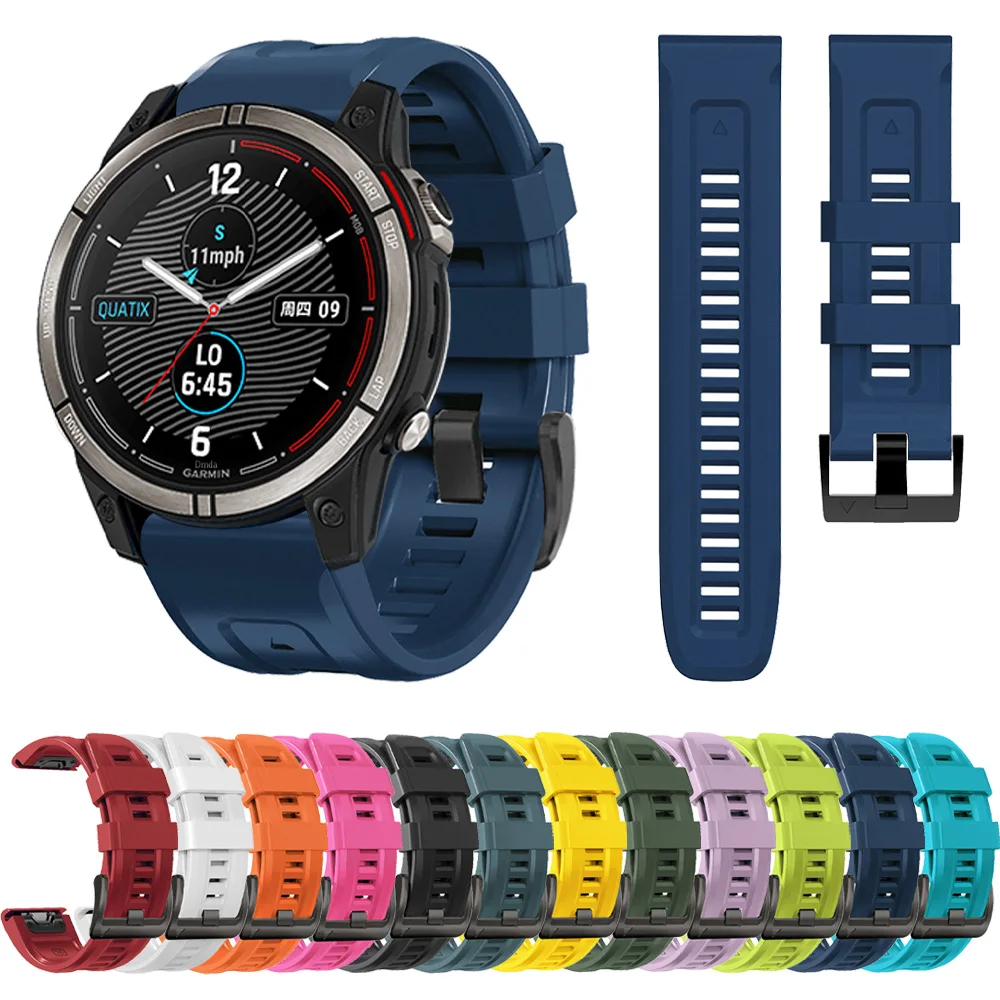 Quickfit Silikon 22 26 mm Uhrenarmband für Garmin Tactix 7 AMOLED Delta Bravo Armband für Quatix 7 7X6 5 3 Band Outdoor-Sportarten Image