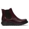 Fly London SALV Chelsea-Stiefel aus Leder für Damen, Rot, Keilabsatz