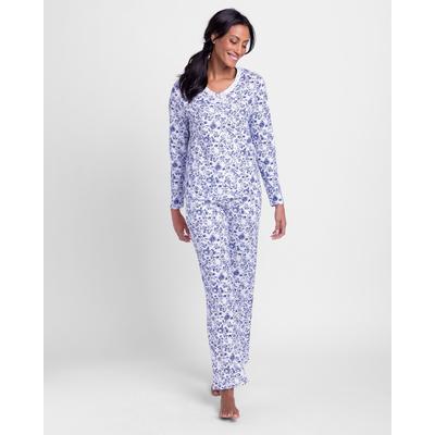 Appleseeds Women's Karen Neuburger® Riviera Getaway Lace-Trim Pajamas - Multi - XL - Misses