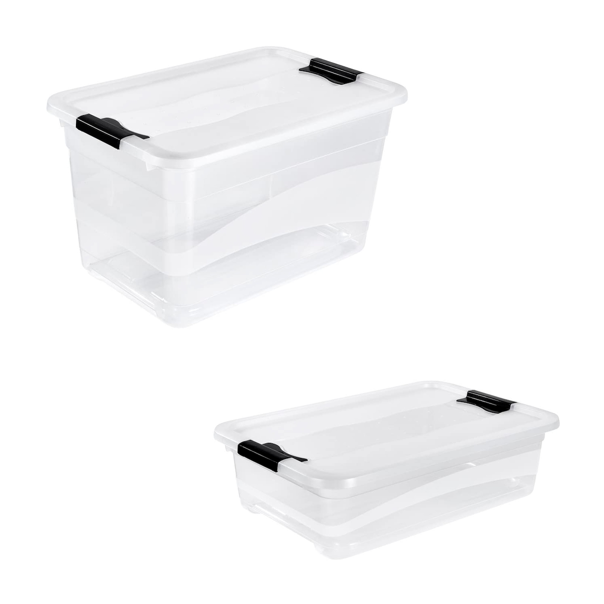 Keeeper - Set mit 2 Aufbewahrungsboxen 28/52L aus Kunststoff in Transparent, Kollektion Cornelia Image