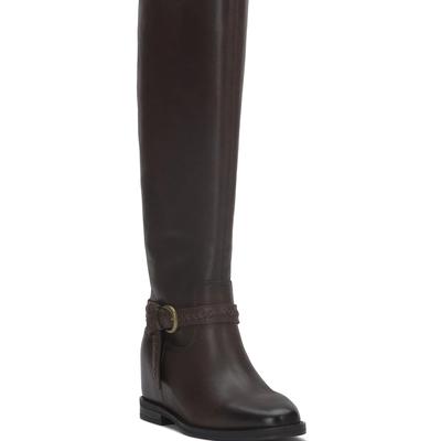Lucky Brand Maltet High Boot - Women's Pants Denim Bootcut Jeans in Dark Brown, Size 6