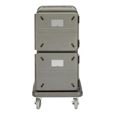 Cambro Pro Cart Ultra Tall Charcoal Gray Pan Carrier with 2 Active Hot Compartments PCU1600HH615