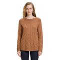 Strickpullover BETTY BARCLAY "Betty Barclay Damen Strickpullover langarm", Damen, Gr. 42, braun (walnut melange), Strick, Obermaterial: 50% Viskose, 27% Polyamid, 23% Polyester., casual, figurumspielend lang, Rundhals, Langarm, Pullover, Material