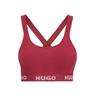 Bralette-BH HUGO UNDERWEAR ""BRALETTE PADDED SPOR"" Gr. XL, N-Gr, rot (dark red 601) Damen BHs mit HUGO Logo auf dem Bund