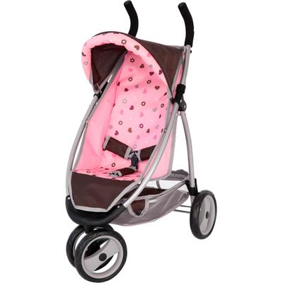 Puppenbuggy BAYER "Sport Jogger braun" Puppenwagen braun (braun/rosa) Kinder