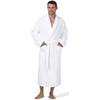 Unisex-Bademantel MÖVE "ideal für Sauna & Spa, Hotelbademantel, Morgenmantel" Gr. M, weiß (snow), L:125cm in Gr. M, Walkfrottier, Hausmäntel