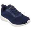 Sneaker SKECHERS "BOBS SQUAD - TOUGH TALK", Damen, Gr. 39, blau (navy), Textil, sportlich, Schuhe, Schnürschuh, Freizeitschuh, Trainingsschuh in Strick-Optik
