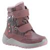 Snowboots RICOSTA "Annika WMS: Normal", Kinder, Gr. 25, lila (fliederfarben), Textil, Lederimitat, Glitzer, casual, Schuhe, Winterboots, Klettstiefel, Kindergartenschuh mit Blinkfunktion