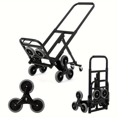 TEMU Stair Climber Hand Truck, 330 Lb Capacity Foldable Cart With Telescopic Handle And Rubber Wheels, Stair Climbing Dolly Stair Climbing Cart Dolly Cart Hand Truck Grocery Cart On Wheels For Stairs