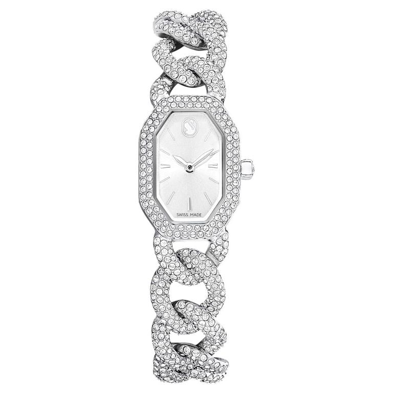 Dextera Chain & Crystal Watch - Metallic - Swarovski Watches