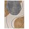 Tappeto con forme organiche nei toni del beige e del grigio, 80x150 cm
