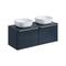Mobile bagno doppio lavabo effetto legno blu 120cm