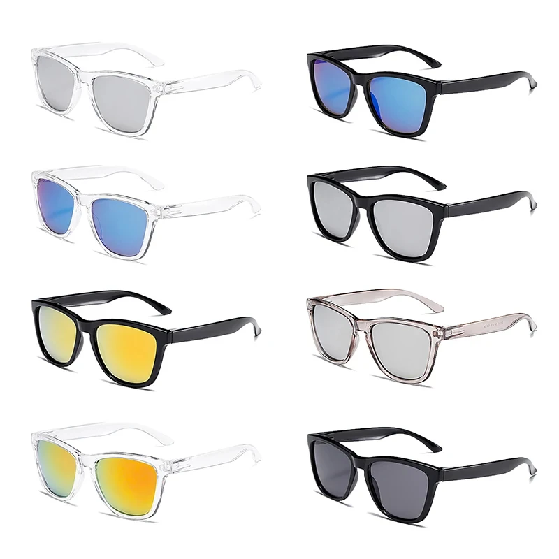 Lunettes de soleil transparentes rétro pour hommes et femmes, lunettes de conduite, lunettes de sport de plein air, lunettes à monture transparente, lunettes de mode, lunettes Uv400