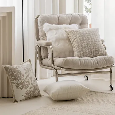 Französisch Creme Sofa Kissen bezug 45x45 Licht Luxus Jacquard Wohnzimmer Kissen bezüge quadratische Image
