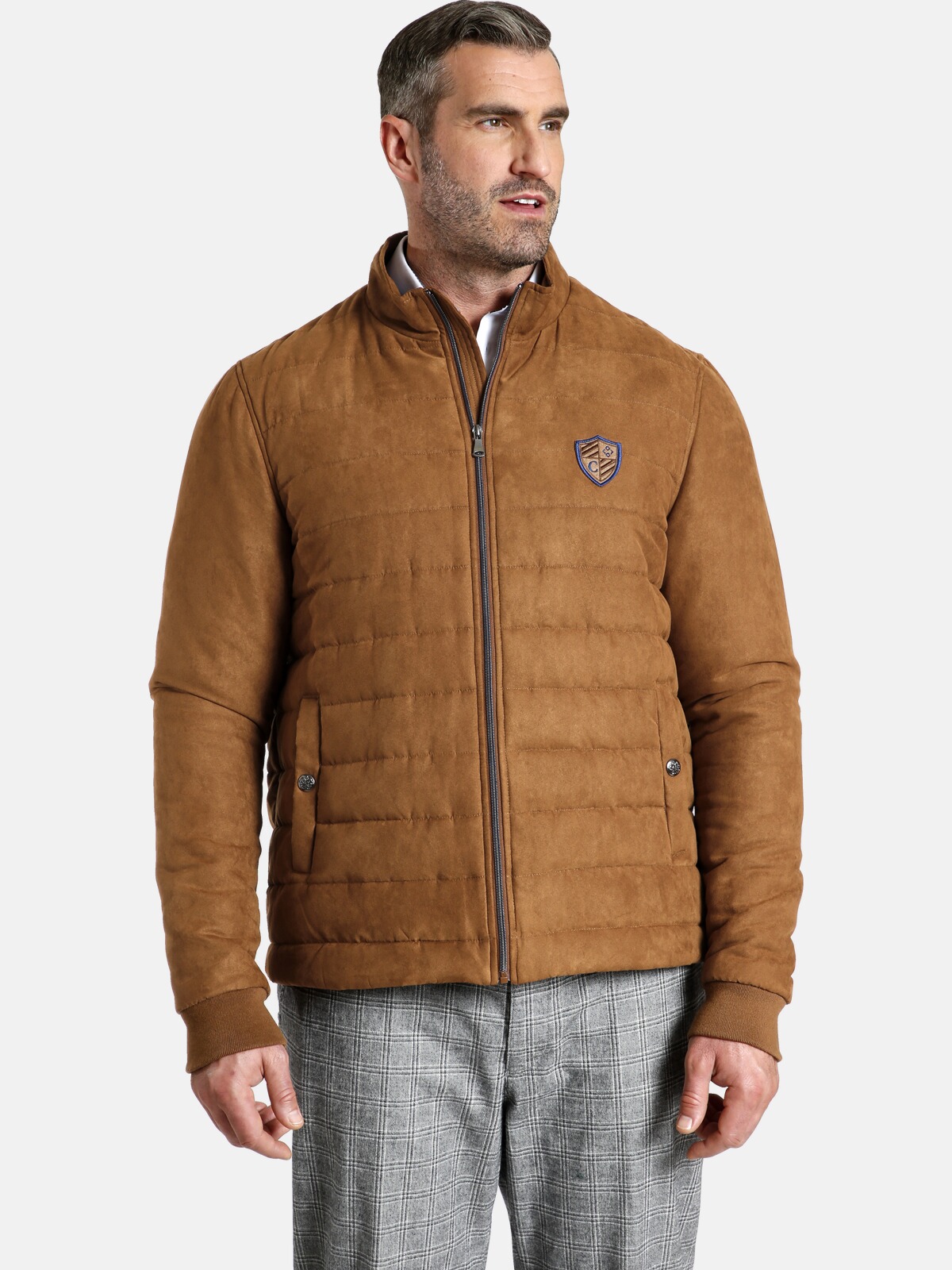 Steppjacke CHARLES COLBY "Steppjacke SIR LAWRENCE", Herren, Gr. 68, braun, Obermaterial: 100% Polyester COOLMAX PES(Coolmax)., Jacken Steppjacke