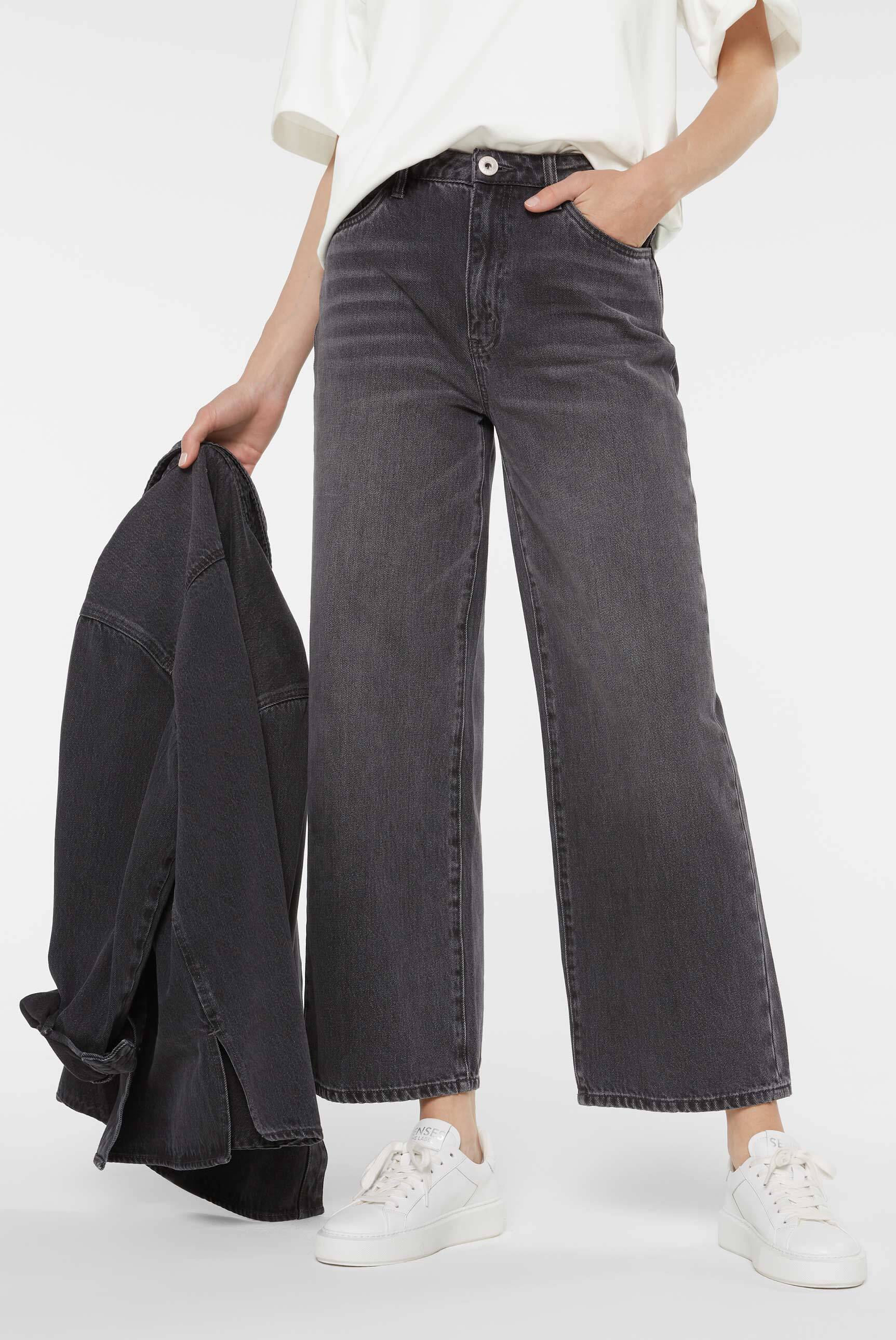 Regular-fit-Jeans SENSES.THE LABEL, Damen, Gr. 29, Normalgrößen, grau (grau washed), Material: 100% Baumwolle, vintage, regular fit, Jeans, aus Baumwolle Image