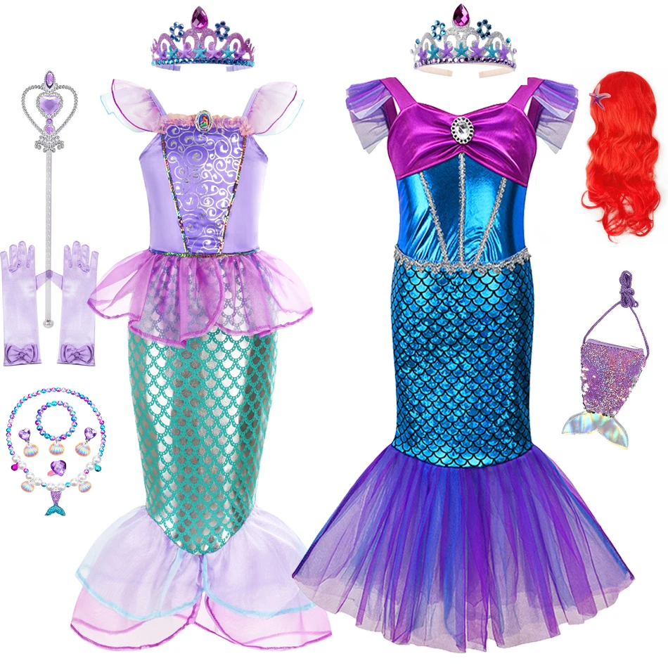 Meerjungfrauenkleid Mädchen Kinder Cosplay-Kostüme Prinzessinnen-Kostüm Aufführungskleidung Geburtstagsparty Halloween-Kleidung Image