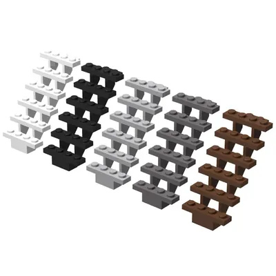 5 stücke Treppe MOC Ziegel 7x4x6 Haus Treppen 5 STÜCKE Gerade Open 30134 Schritte Leiter Modulare meine Stadt Gebäude Block Partikel Image