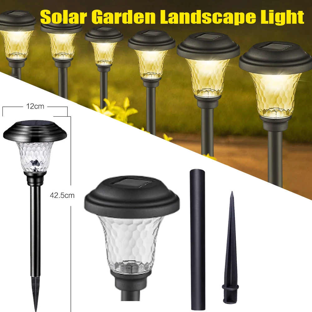 Solar-Bodenleuchten, LED-Außenlandschaft, Weglampe, wasserdicht, Solar-Gartenleuchten für den Außenbereich, Hof, Garten, Gehweg, Terrasse, Auffahrt