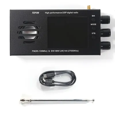 Tef6686 stereo dsp radio fm (65-108mhz) & sw/mw/lw (144-27000khz) digitales radio mit batterie 3,2 zoll lcd tragbares kurzwellen radio