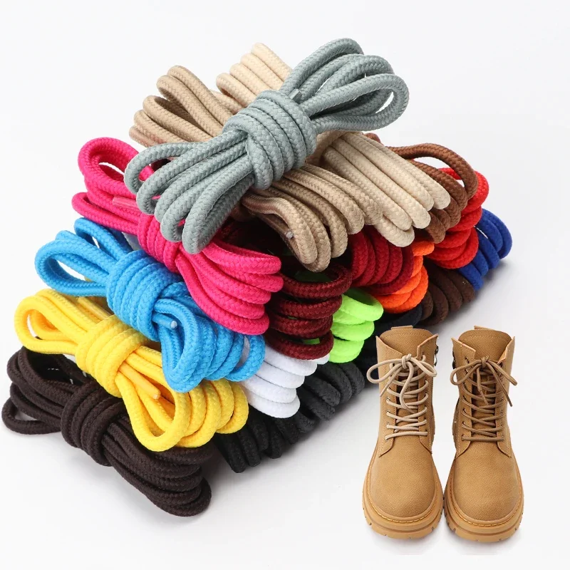 Klassische runde Schnürsenkel für Turnschuhe Stiefel Wanderschuhe Schnürsenkel Oxford Schnürsenkel für 90cm/120cm/150cm Schnürsenkel Frau Mann Image