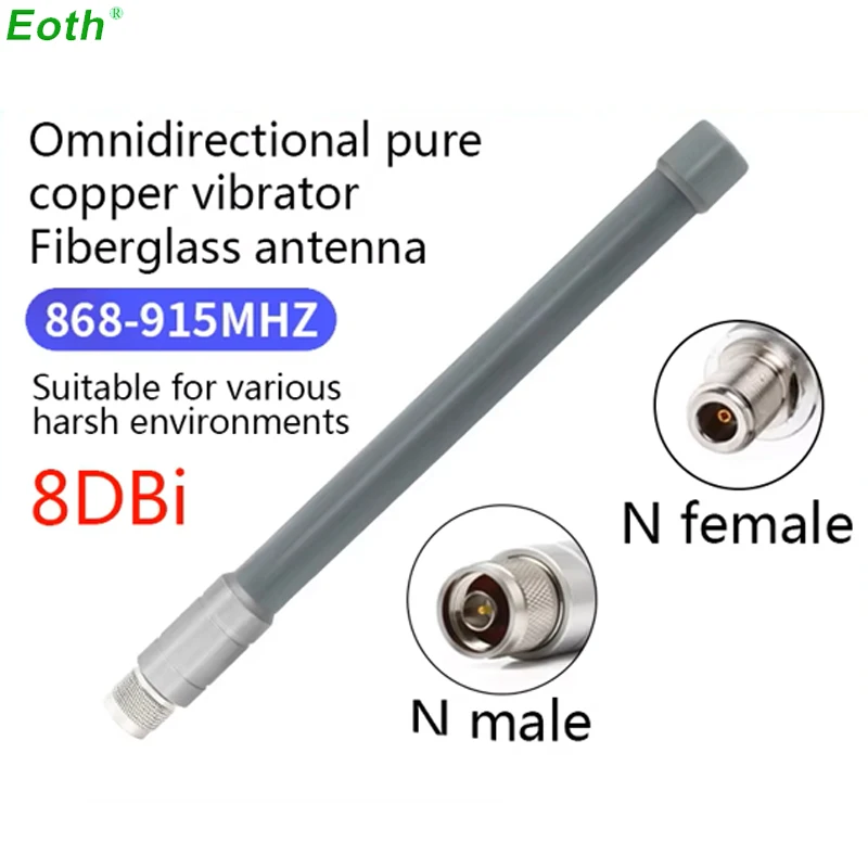 EOTH 868MHz 915MHz Glasfaser 8dBi 30cm IP67 Wasserdichte LoRa FRP Antenne Meshtasti N-Stecker N-Buchse Basisstation Gateway-Antenne Image