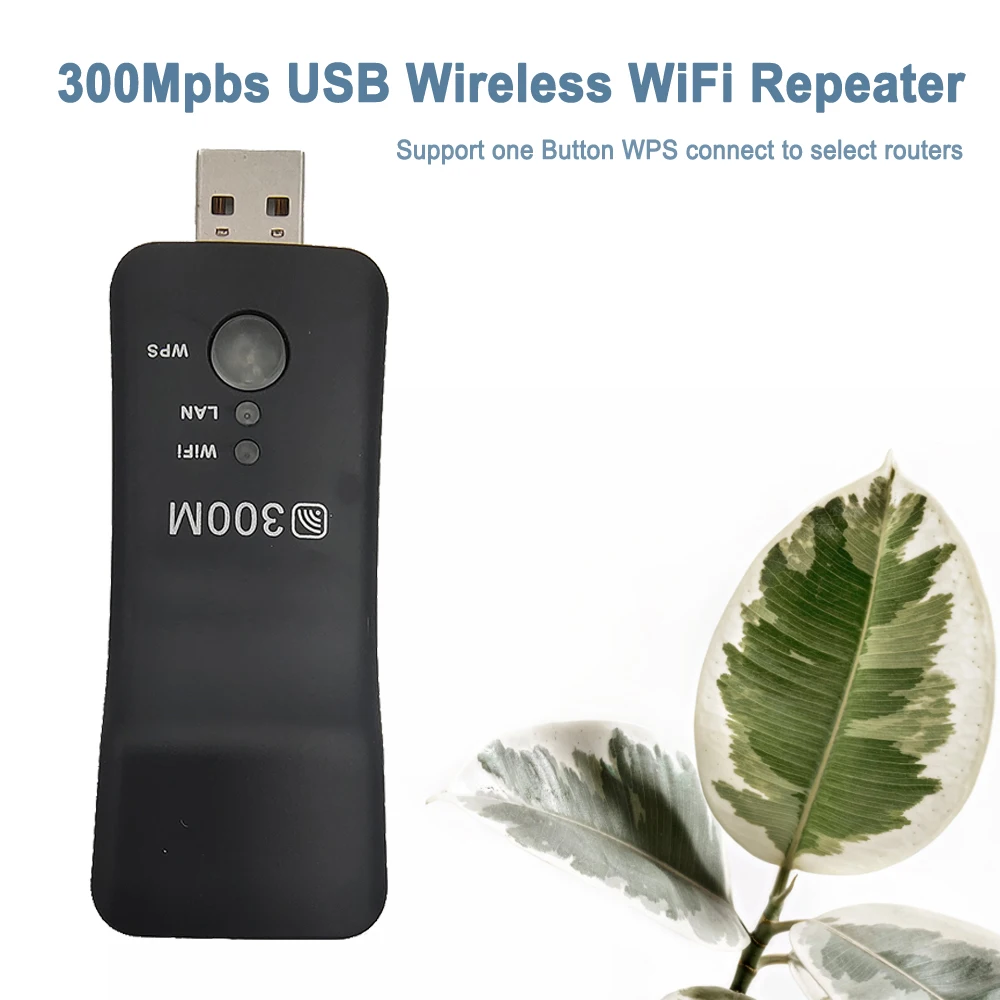 300 Mpbs USB Wireless Repeater WiFi Für Smart TV Netzwerk Adapter Universal HDTV RJ45 Lan Port Repeater AP WPS für PC Handy Image