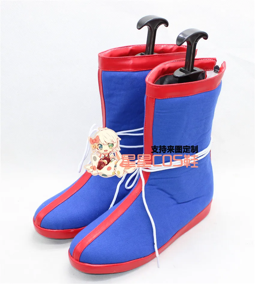 Anime Groß Saiyaman Saga Sohn Goku Kakarotto Cosplay Schuhe Männer Frauen Blau Stiefel