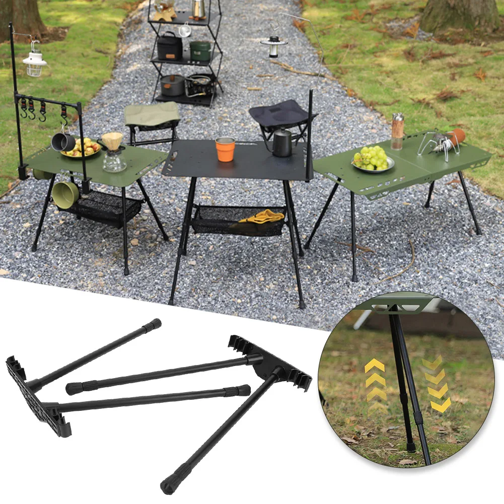 Klappbare camping tischbeine metall klappbare tischbeine höhen verstellbare couch tischbeine diy camping ausrüstung outdoor reise Image
