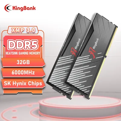 KingBank DDR5 16GBx2 32GBx2 6000 MHz 6400 MHz 288 Pin DIMM Hynix M die Desktop AMD Intel CPU