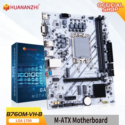 HUANANZHI B760M VH B M-ATX DDR4 Motherboard Support 12 13 Gen B760 Intel LGA 1700 CPU 12100F 12400F