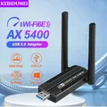 Adattatore WiFi 6E USB 3.0 Scheda di rete wireless 5400Mbps Tri-Band 2.4G 5G 6G Adattatore Ethernet USB Ricevitore Wi-Fi per Win 10/11