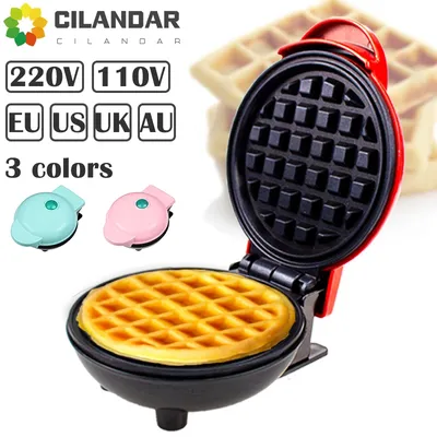 110V&220V Electric Mini Waffles Maker Machine Kitchen Cooking Appliance for Kids Breakfast Dessert