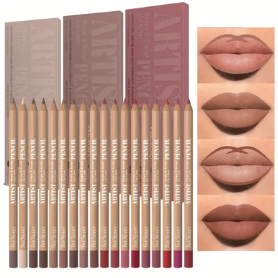 6Pcs Lipliner Set Lip Liner Set Waterproof Long-Lasting Matte Lipstick with Natural Finish Easy to