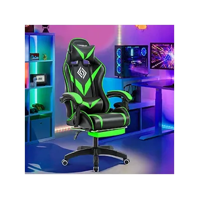 Gaming Chair Massage Racing Computer Desk Chairs Headrest Ergonomic Massage Lumbar Support High Back