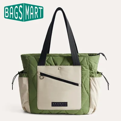 BAGSMART Women's bags Waterproof Tote Bag Lightweight Handbag Perfect for Gym Work Travel Large Shoulder Bag Crossbody Bags