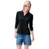 Poloshirt "Poloshirt", Damen, Gr. 36, schwarz, 95% Baumwolle, 5% Elasthan, B.C. BEST CONNECTIONS BY HEINE, unifarben, Langarm, Shirts