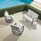 Carlisle 3-pc. Loveseat Swivel Set in Onyx Aluminum - Quick Dry, Peacock - Frontgate