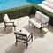 Carlisle 3-pc. Loveseat Set in Onyx Aluminum - Standard, Black - Frontgate