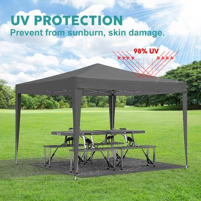 10'x10' Folding Canopy with 4 Removable Sidewalls Outdoor Event Shelter UPF 50+ Gazebo Portable Tents