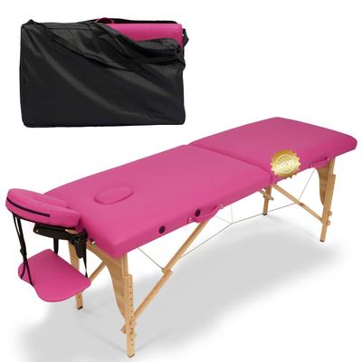 Portable Massage Bed Lash Bed with Carrying Case SPA Table Height Adjustable - 83.9"D x 32.3"W x 33.7"H