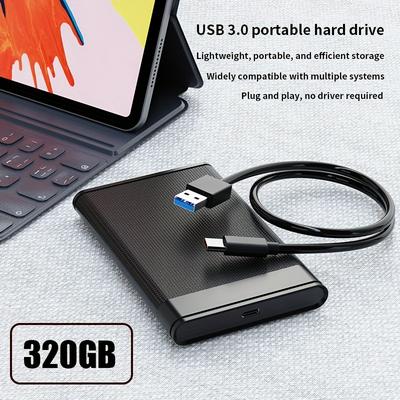 TEMU - Usb 3.0 External - -c, Portable & , Compatible Pcs, Laptops, And Tvs - In 1tb, 500gb, 320gb