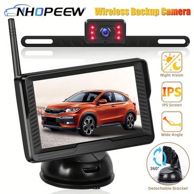 "TEMU Nhopeew Wireless 4.3"" Hd Ips Vehicle Rear + Up For Rv Motorhome Bus Camper"